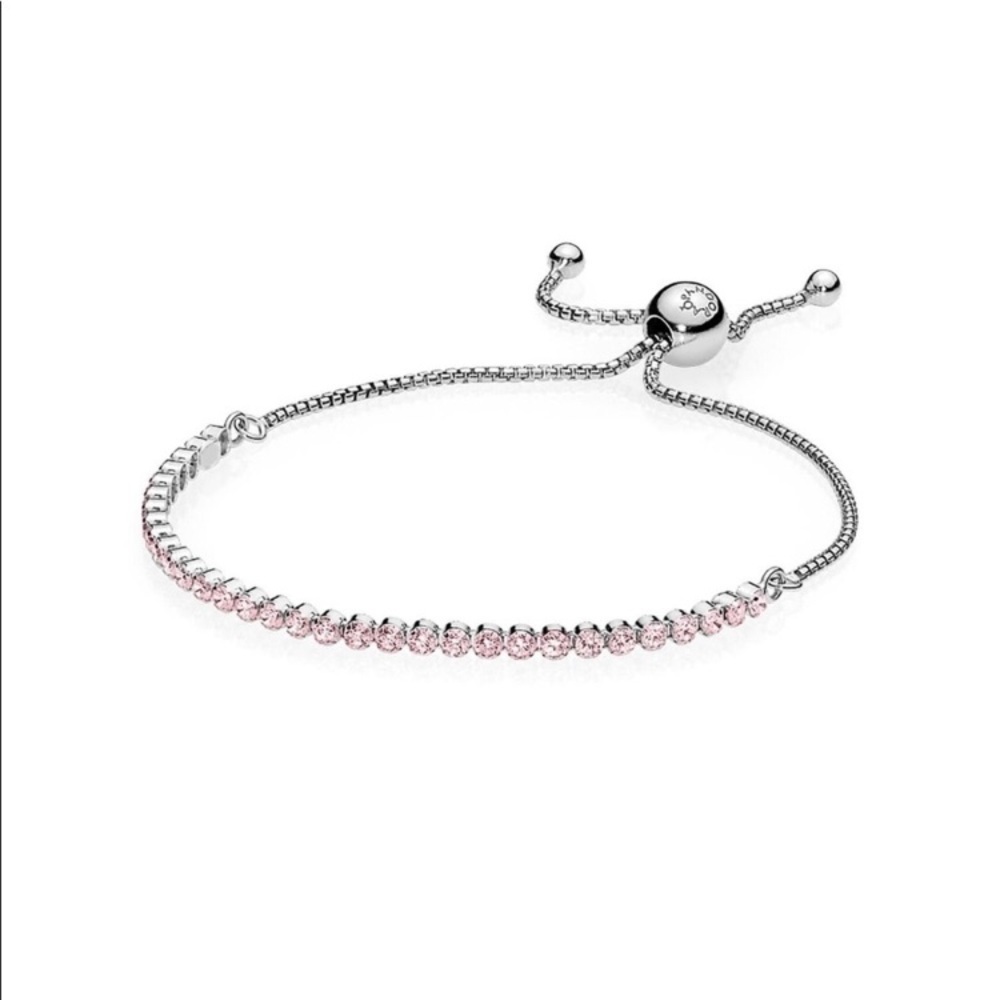 Pandora Pink Sparkling Slider Tennis Bracelet